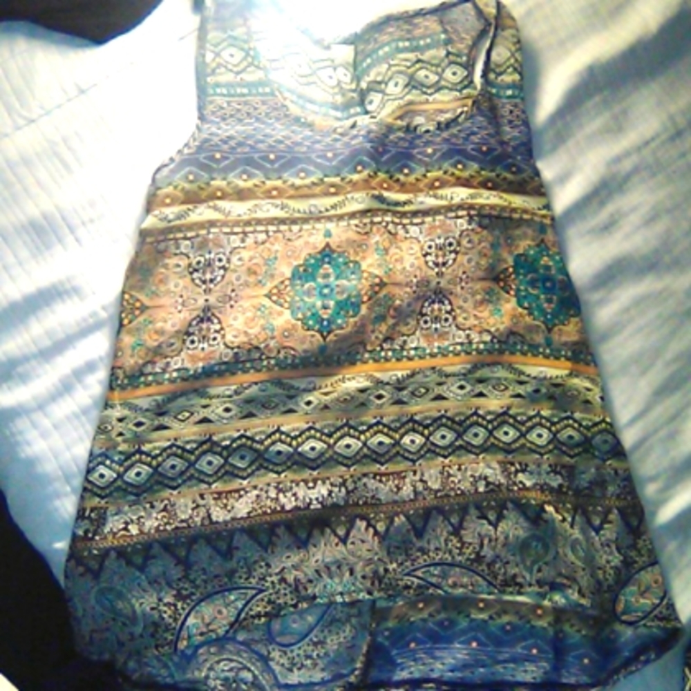 Multi-Print sleeveless top
